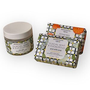 Beekman Goatmilk Gift Set Soap Body Cream Honeyed Grapefruit Mint Eucalyptus New